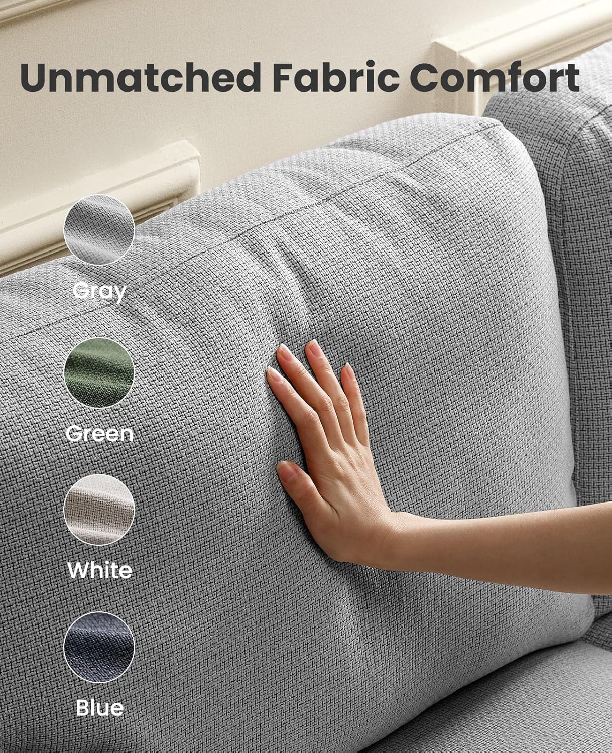 Amada 89" Sofa,3 Seater Sofa Couch for Living Room,Modern Couch with Deep Seats &Wide Armrests,Comfy Sofa