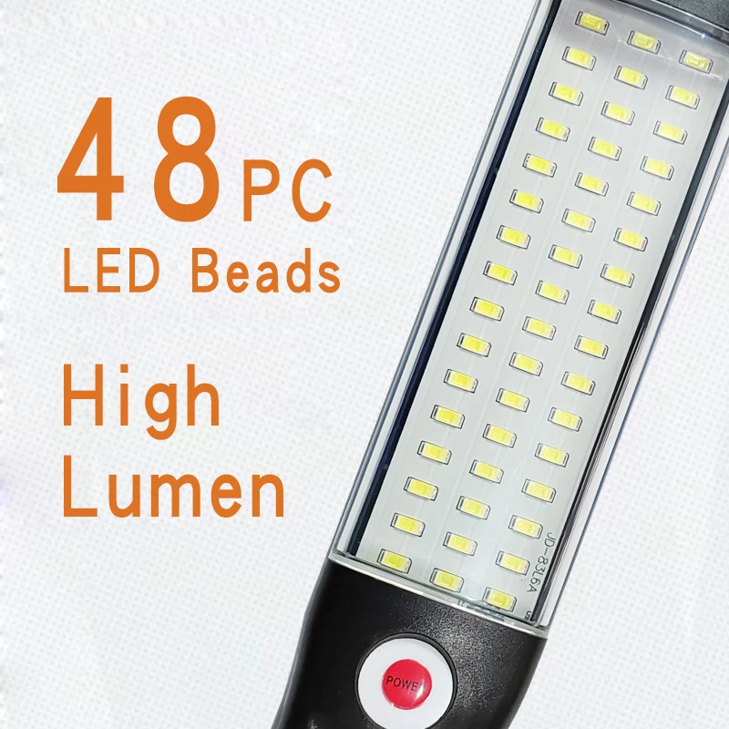 Handheld Rechargeable Work Lamp USB 5V Portable Vehicle Floodlight Repair Light High Brightness Magnet Multi-purpose Emergency