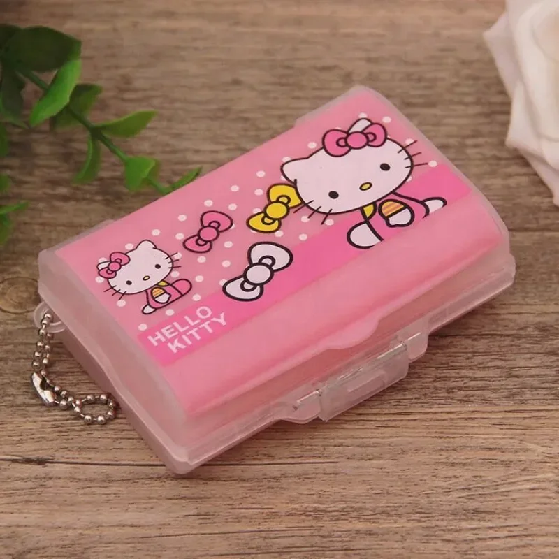Sanrio Kawaii Hello Kitty Portable Pill Box Seven Compartment KT Cat Storage Box Travel Portable Double Layer Medicine Box Gift