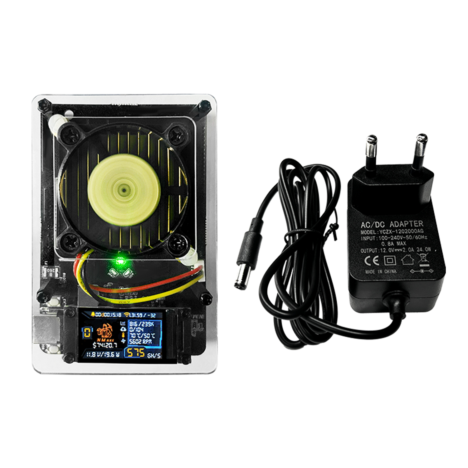 NMAxe NMMiner Offizielles Entwicklungsboard BM1366 Wi-Fi Bluetooth Unterstützung NMMiner Controller 500GH/S 1,14 Zoll IPS-Bildschirm