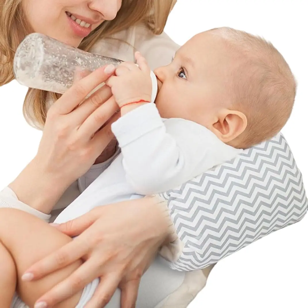 Cuscino per allattamento in cotone per neonato Mini cuscino per il braccio per l'allattamento al seno Biberon per la maternità Mamma Accessori morbidi per la cura del bambino