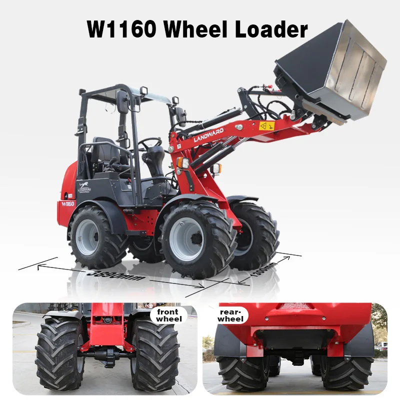 Mini loader with high efficiency and good maneuverability wheel loader  CE EPA Front End Type Wheel Mini Loader Customized