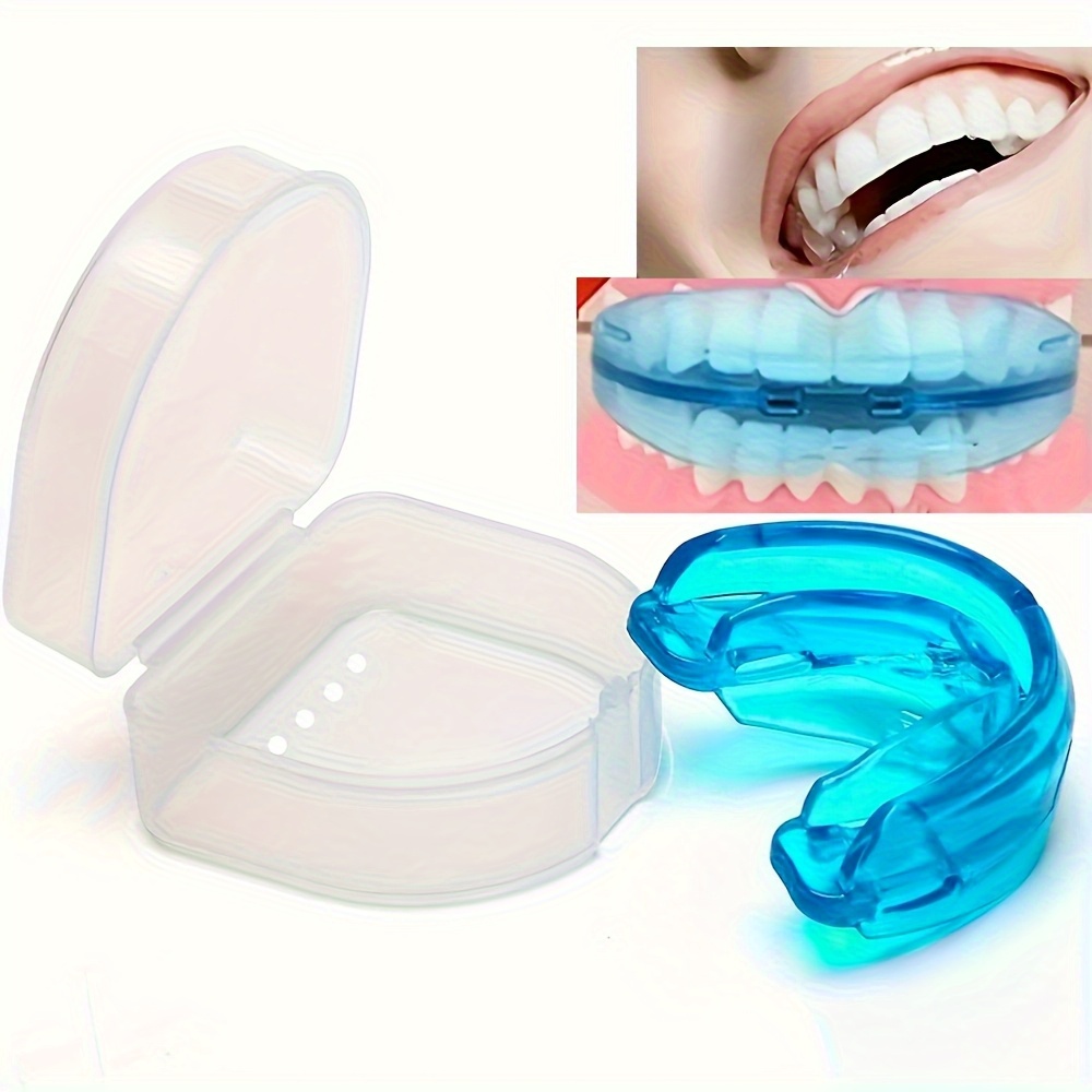 1 Uds. Aparatos a cuadros reutilizables: plaidnature, usados para todo tipo de dientes, se pueden utilizar durante el deporte y el sueño para proteger los dientes.