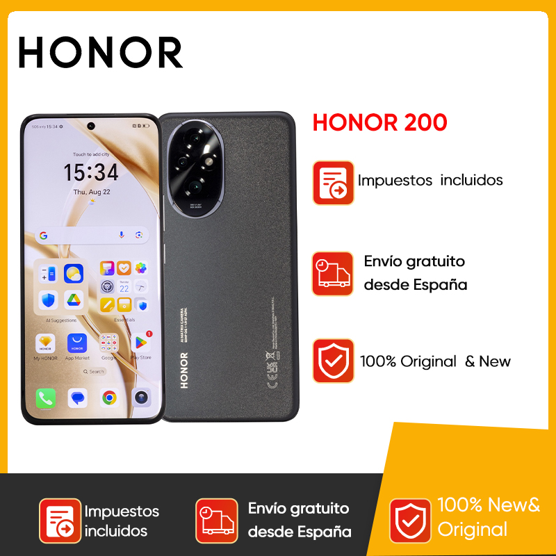 SmartPhone Honor 200 5G Snapdragon 7 Gen 3 6,7 ''120Hz Tela OLED 100W Carga Rápida Câmera 50MP Dual SIM NFC Raio Infravermelho