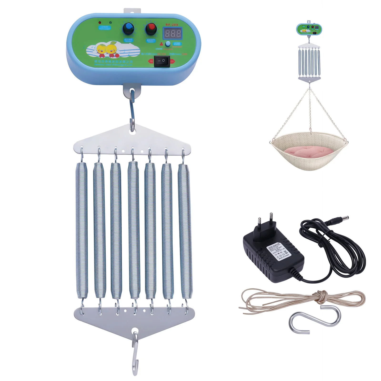 Hängender elektrischer Schwenk-Controller-Motor, geeignet für Baby-Federwiegen, mit einstellbarem Timer, Wiegen bis zu 19 Kilogramm