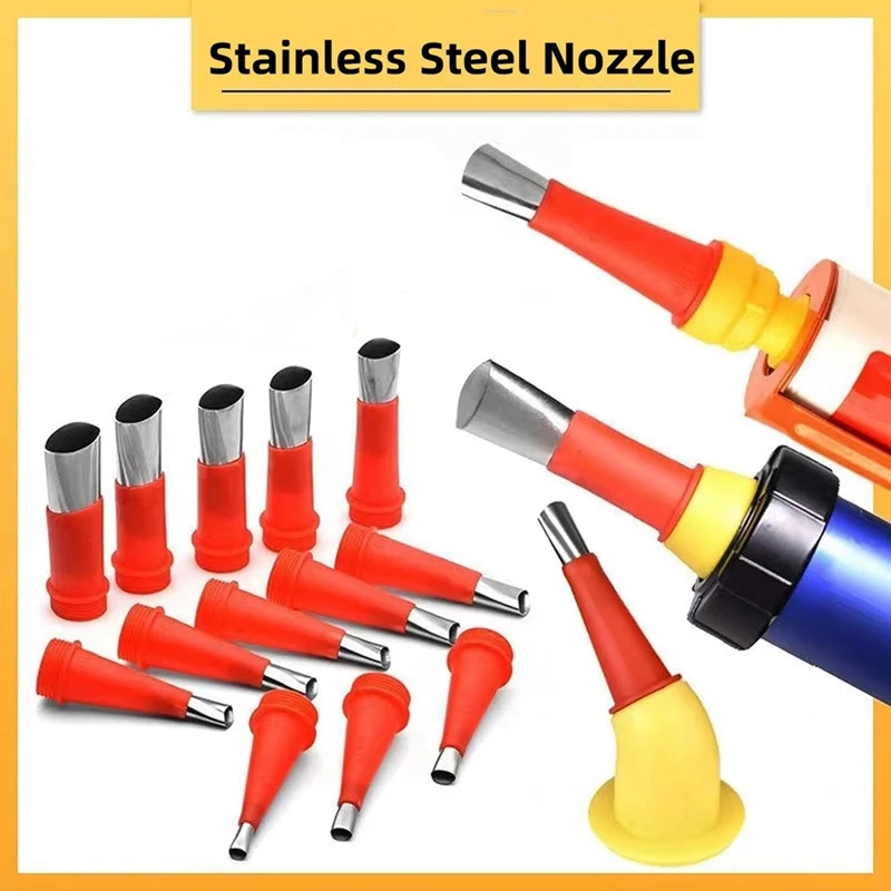 29PCS Universal Integrated Rubber Nozzle Tool Kit,Caulking Tips,Caulking Nozzles For Sausage Caulking Tools Durable