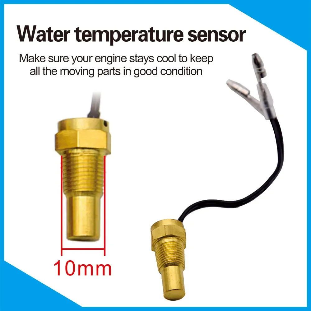 Medidor de temperatura del agua 2 en 1, voltímetro Digital Led, Sensor de temperatura del agua, Sensor de temperatura para coche, camión, motocicleta y coche