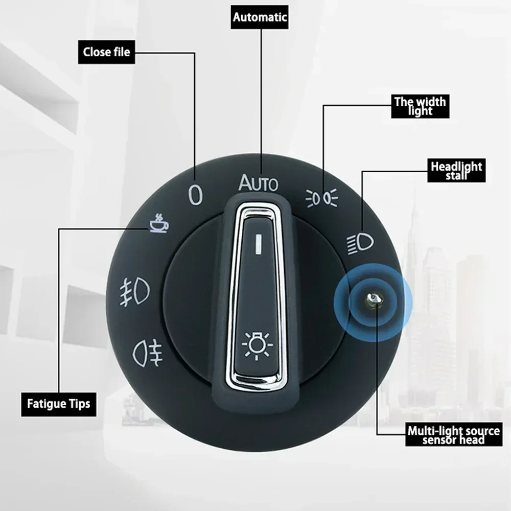 Interruptor de Control de luz antiniebla de coche, Sensor de botón de faro automático para VW Golf 4 Mk4 Tuning Passat B5 Polo 9N Bora Jetta Tiguan Touran