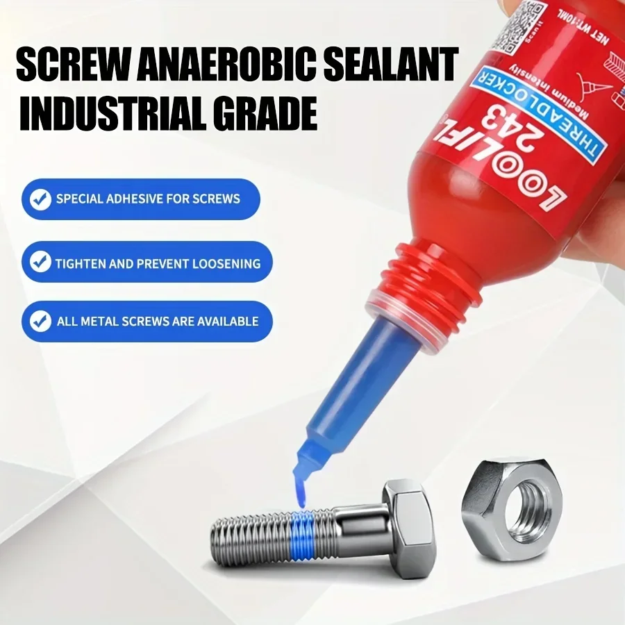 Adhesive 243 Anaerobic Screw Glue Strong Anti-slip Fastening Thread Locker High And Low Strength High-Temperature-Resistant New
