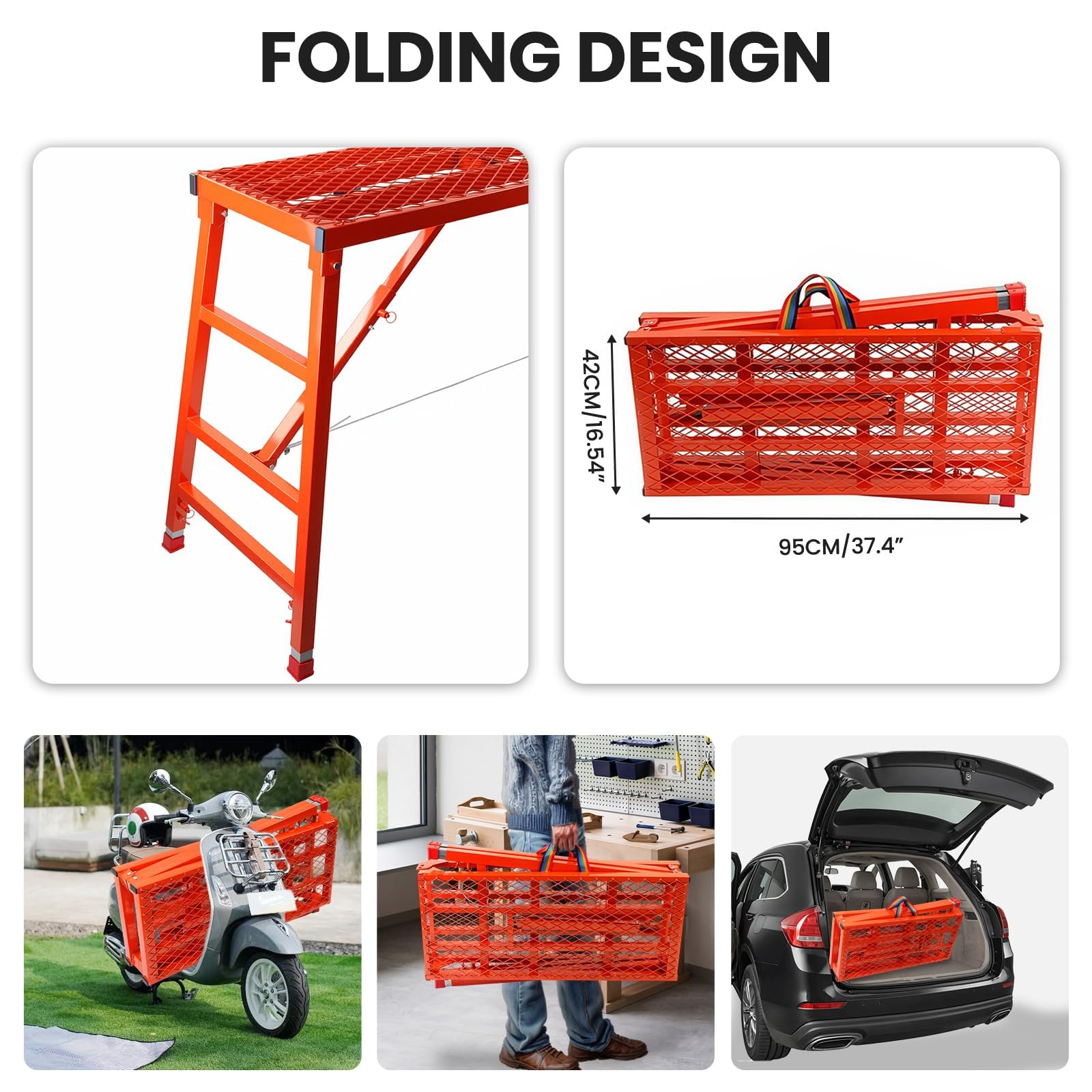 150*40CM Mobile Lifting Folding Scaffolding Renovation Climbing Platform Thickened Work Horse Portable Quick Assembly Scaffold