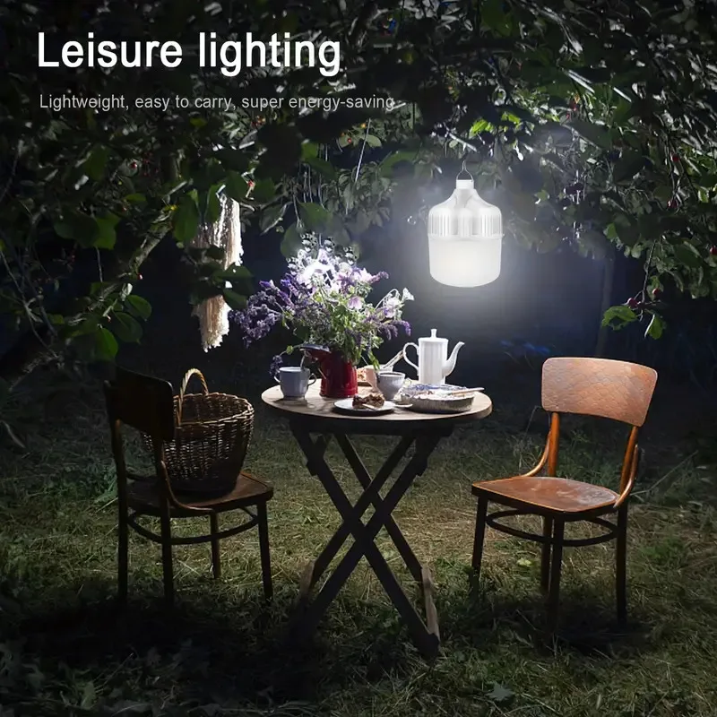 Lámparas de campamento LED 20w 40w 80w lámparas de emergencia recargables de campamento iluminación de bombillas de ahorro de energía impermeables lámparas de trabajo colgantes de tiendas de campaña