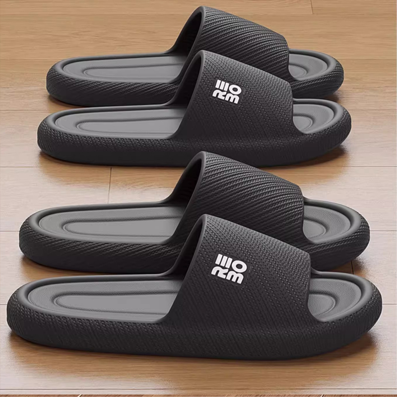 Chinelos de moda de verão sapatos masculinos chinelos de nuvem para casa sandálias planas massagem flip flops casais banheiro interior slides