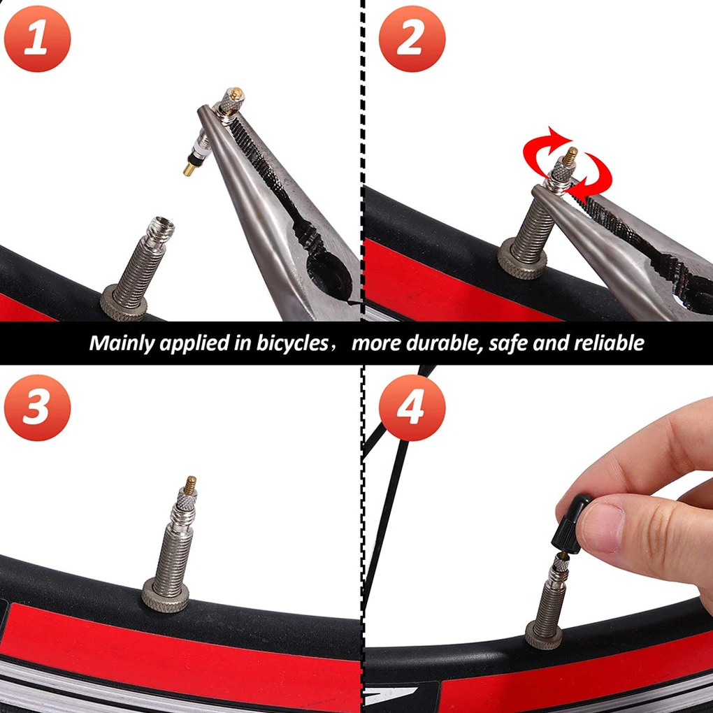 Reemplazo de núcleo de válvula Presta extraíble para bicicleta, herramienta extractora de núcleo sin cámara de latón para bicicleta de montaña y carretera
