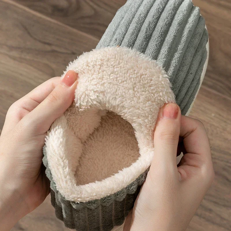 Neue Pelz pantoffeln für Frauen Männer Winter pelzige Mode warme Knöchel Plüsch gemütliche Rutschen für Zuhause Indoor weiche Sohle Baumwoll schuhe