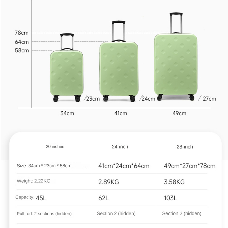新しい折りたたみ旅行スーツケース軽量ローリング荷物 20/24/28 インチトロリーケースパスワードスーツケース車輪付きトラベルバッグ