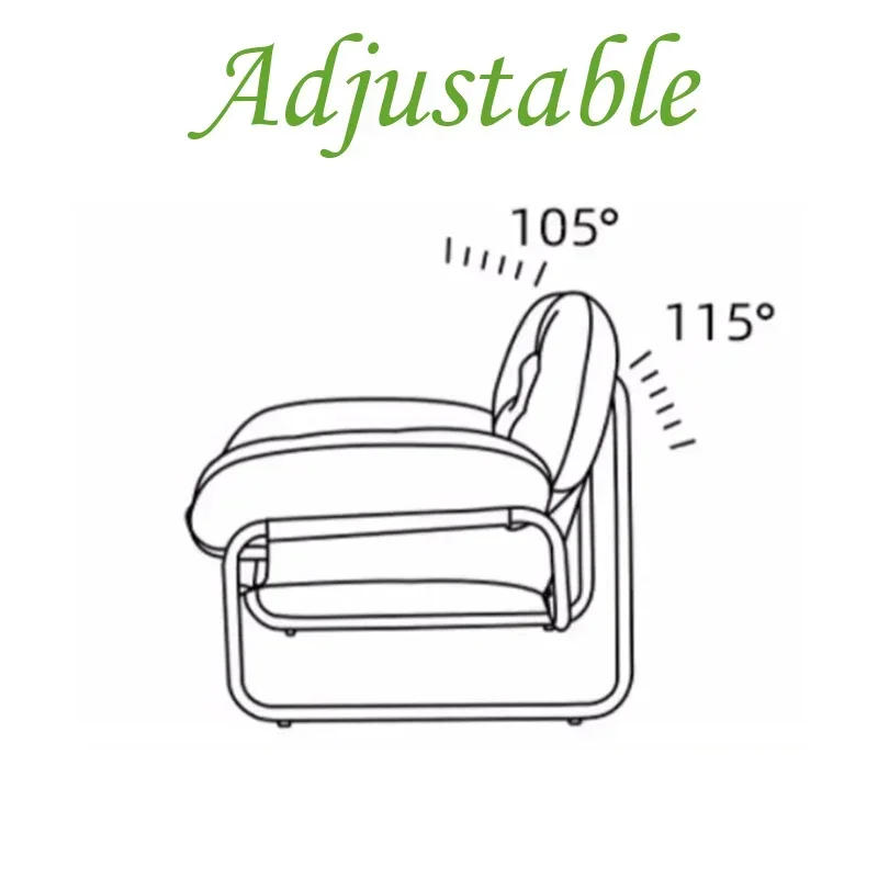 หนังห้องนั่งเล่นเดี่ยวเก้าอี้ปรับ Recliner เก้าอี้สบายพนักพิงเก้าอี้หรูหราเฟอร์นิเจอร์ห้องนั่งเล่น