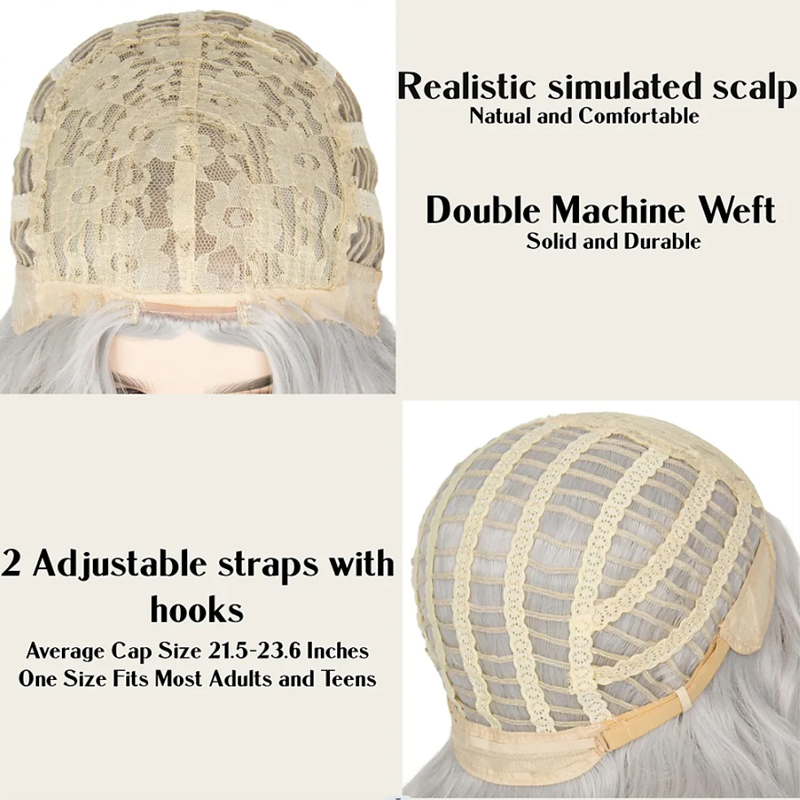 ヘアジョイ-女性のための合成シルバーロングブレウィッグ、daenerysターガリエンウィッグ、クイーンロリータコスプレコスチューム