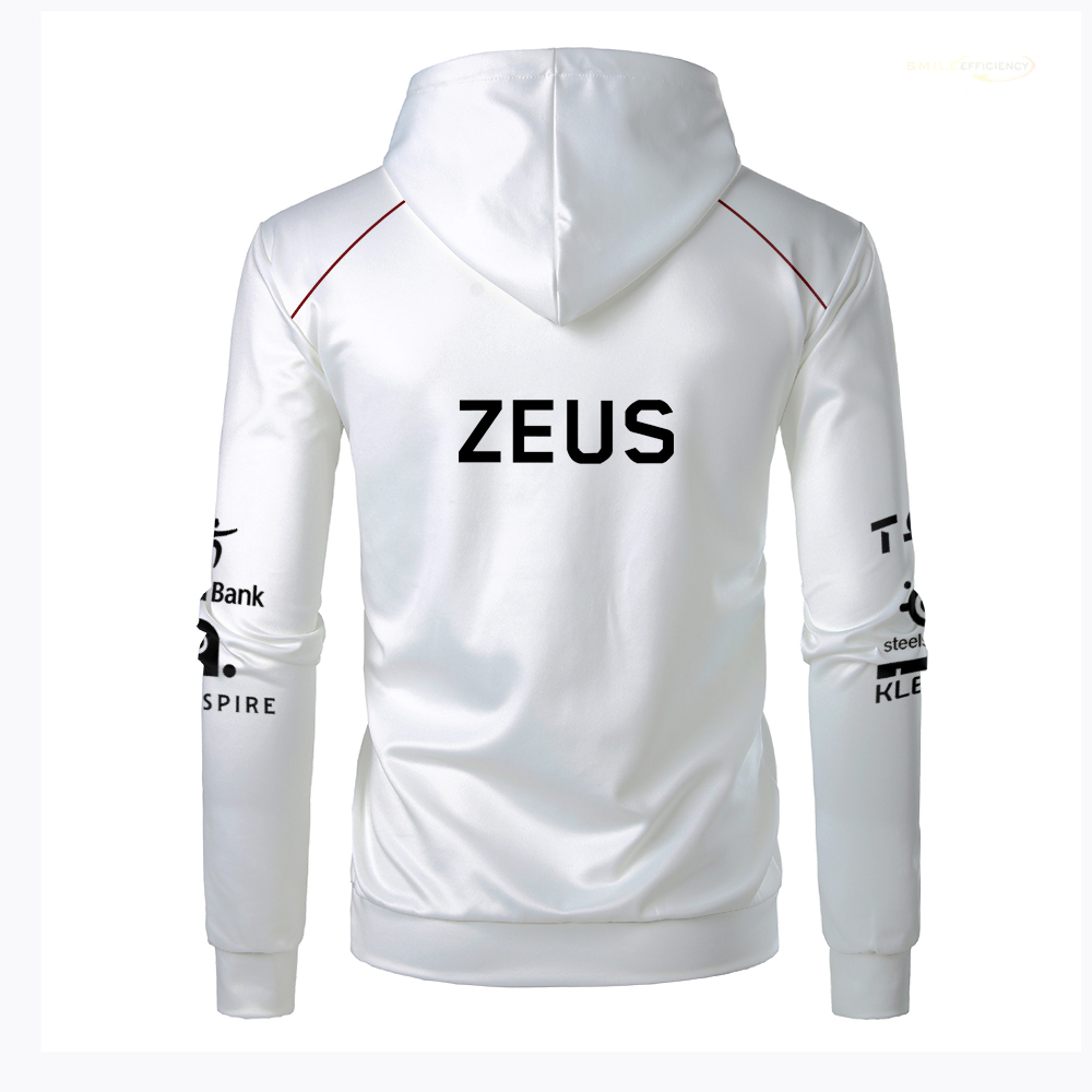 2024 새로운 T1 Esports 팀 유니폼 지퍼 업 까마귀 리그 오브 전설 세계 결승전 저지 Hoody Faker 팬 남성 훈련 의류 맞춤