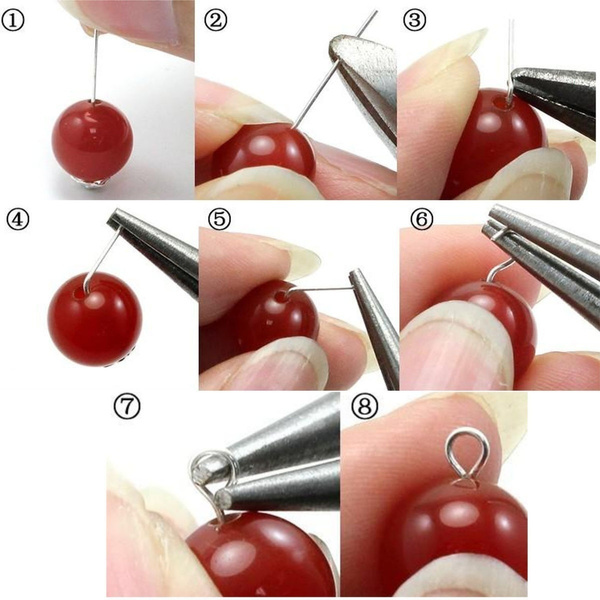 Bộ 100 Bóng Chân Bạc Đầu Mạ Vàng Pin Dành Cho Hạt Cùng Đường Chỉ May Trang Sức Làm Mặt Dây Chuyền Vòng Tay Thủ Công DIY Phụ Kiện