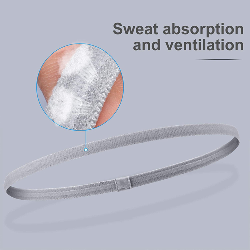 4 Uds. Diademas deportivas elásticas antideslizantes gruesas para mujeres y hombres, bandas para el cabello para Yoga, banda elástica antideslizante para entrenamiento, diadema deportiva