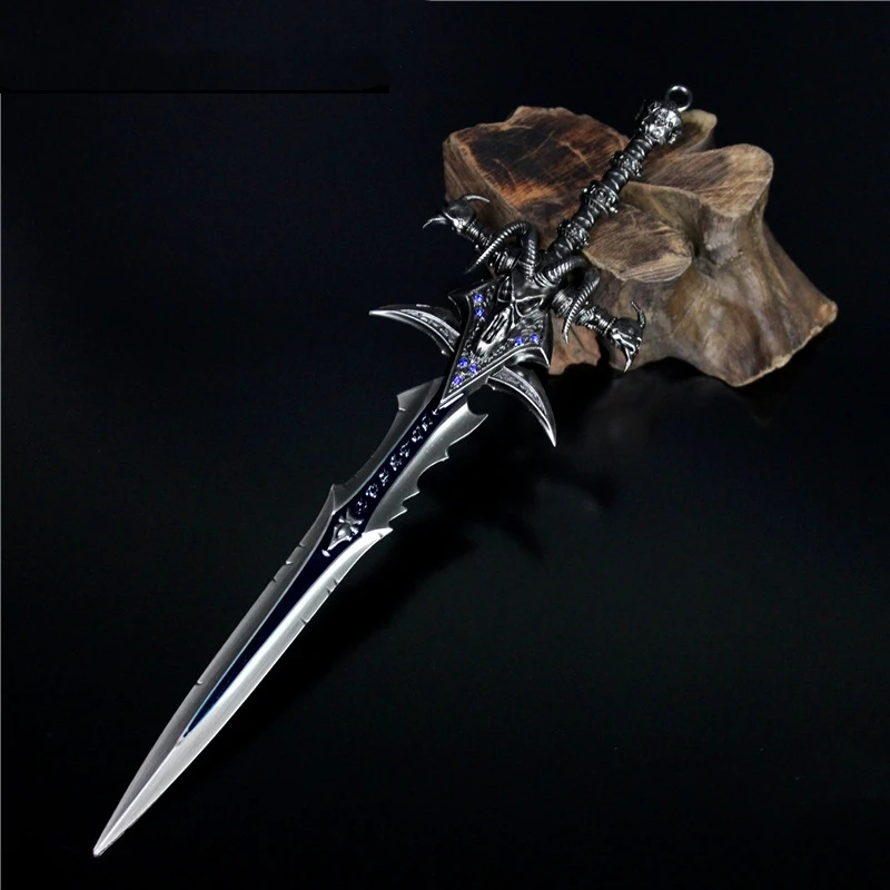 World of Warcraft Game Peripherals Lich King Sword Frostmourne Metal Weapon Model 22cm Collection Ornaments Crafts Gifts Toys