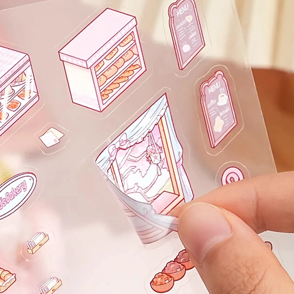 DIY 3D ステッカー漫画ポケットキャビンシーンスタッキングと貼り付けフェスティバル誕生日ギフト子供子供学生