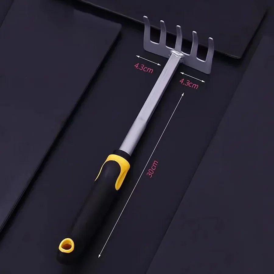 เครื่องมือปลูกต้นไม้ Hoe Spade Dual-Purpose สวน 4 ชิ้นกลางแจ้งขุดและกําจัดวัชพืชเครื่องมือขนาดเล็กพลั่วกระถางต้นไม้