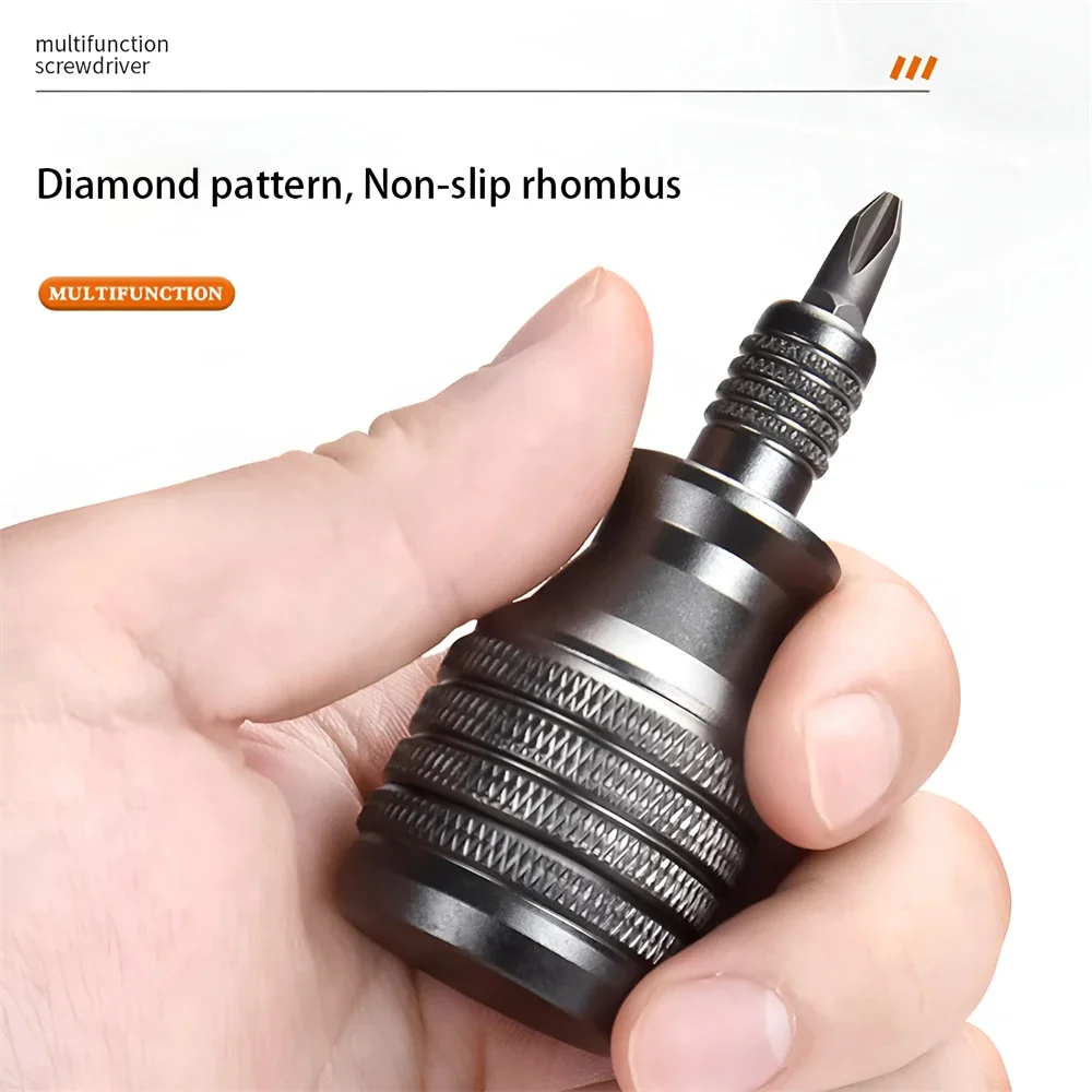 YIAEEY Мини-многофункциональный набор отверток из титана 1/4 дюйма Phillips Torx, магнитный, нескользящий, разборный