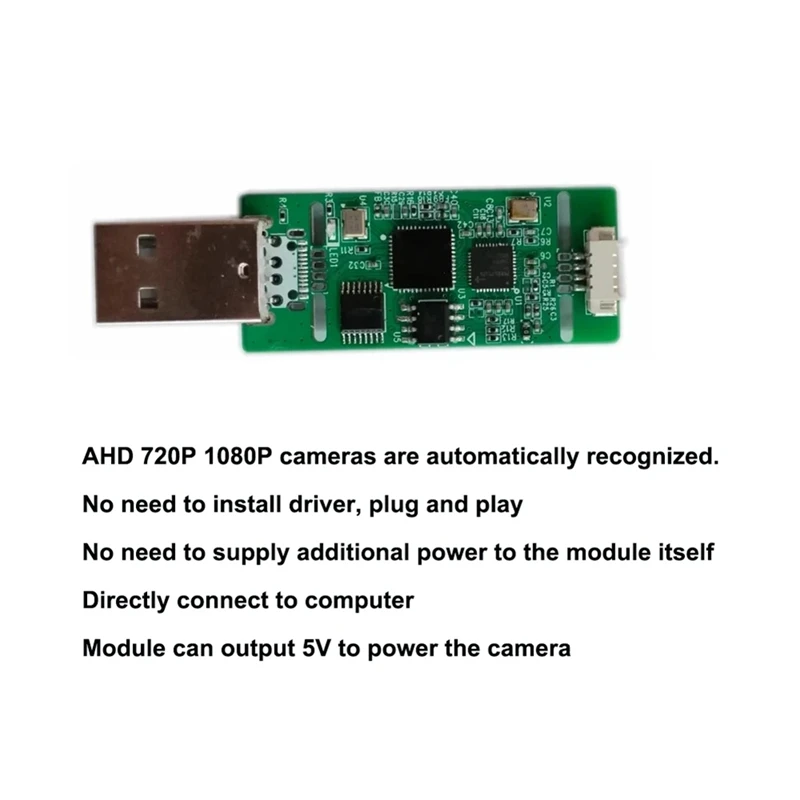 AHD เป็น USB จับสัญญาณอะนาล็อกไปยังโมดูลกล้องดิจิตอล USB AHD เป็นโมดูล Type-C ไดรฟ์ UVC ฟรีสําหรับ Android