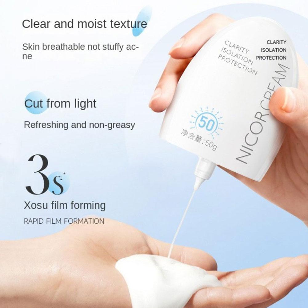 50ml à prova dwaterproof água protetor solar corporal facial creme protetor solar creme protetor da pele anti sol creme de proteção facial spf50 +