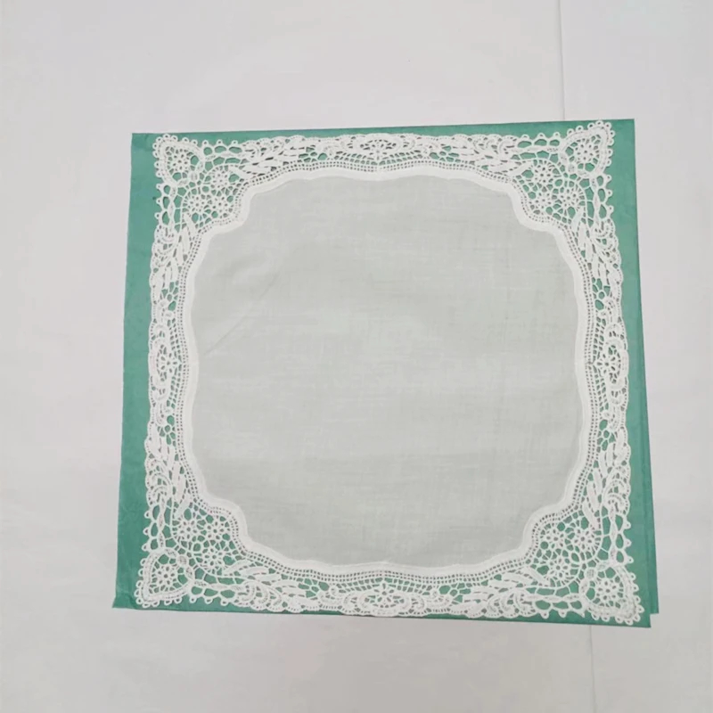 Juego de 12 pañuelos de moda para mujer, pañuelo de Novia de encaje de algodón blanco, regalos de boda para madre de la novia, 30x30CM