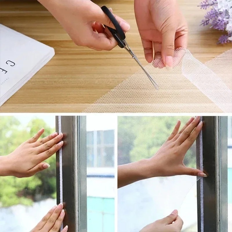 Simple Anti Mosquito No Need to Punch Holes Mosquito Net Window Self-adhesive Type Anti-mosquito Screens Home Textile Garden