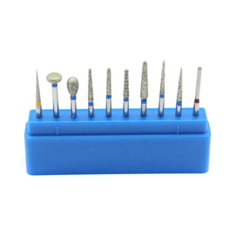 10 pçs dental diamante burs kit série fg para handpiece de alta velocidade brocas polimento dentista bur dia.1.6mm acessórios odontológicos