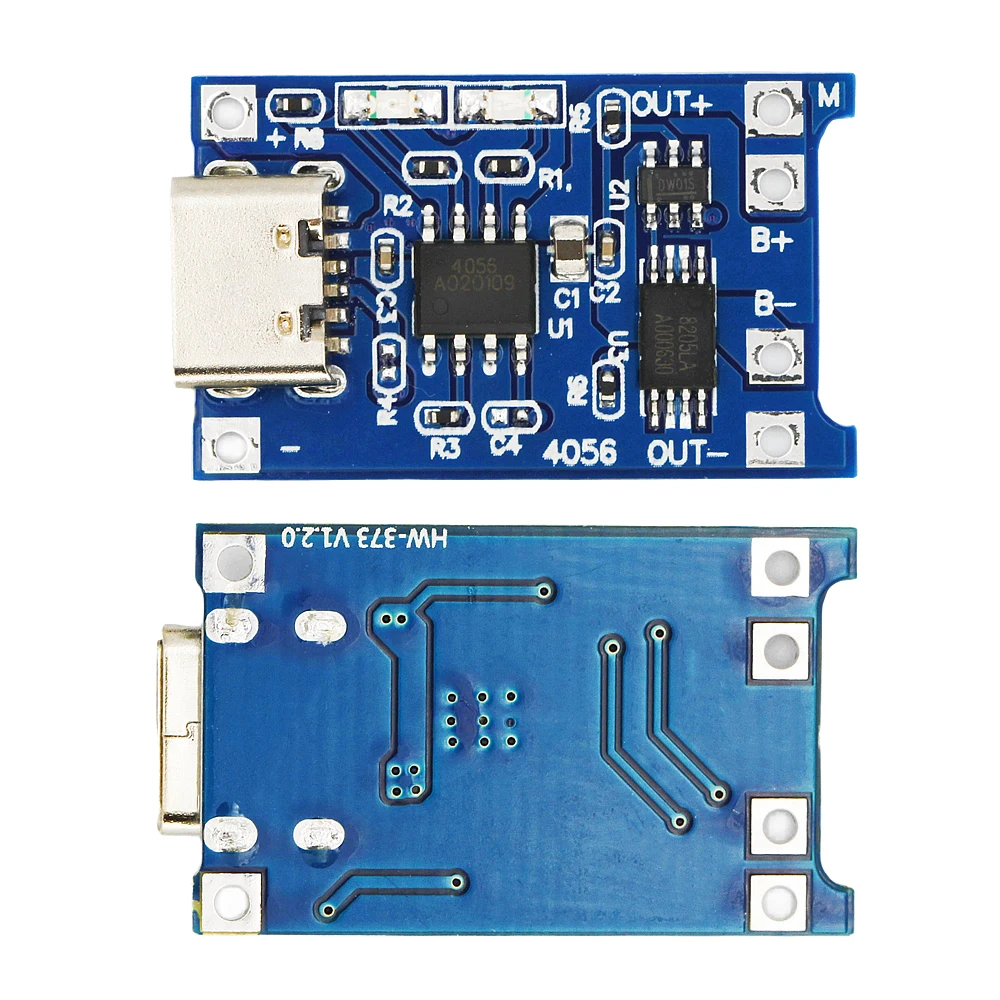 1Pcs/10Pcs TP4056 5V 1A Type-c USB 18650 Lithium Battery Charging Board Charger Module with Protection Dual Functions 1A Li-ion