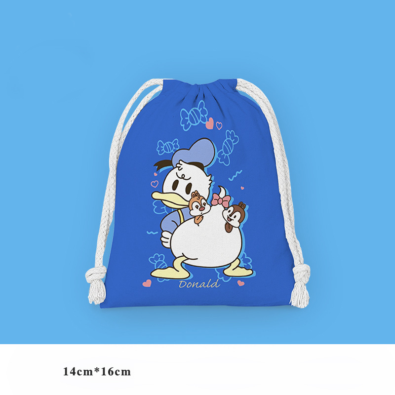 Disney Donald Duck Drawstring Bag Daisy Duck Drawstring Bags Men Women Drawstring Storage Bag Coin Purse Birthday Gift