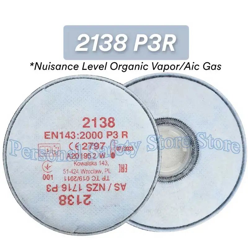 2135/2138 P3 R Particulate Filter with nuisance level for 3m 6800 7502 6200 Series Respirator Dust Mask