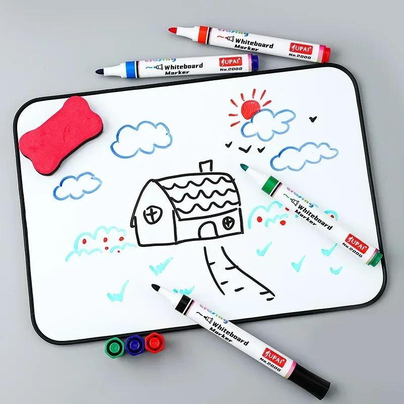 4 สีแห้งลบไวท์บอร์ด MARKER ปากกากระดานดํา Erasable Chalk ปากกากลิ่นต่ําสีขาว BOARD เครื่องหมายสํานักงานเครื่องเขียนโรงเรียน
