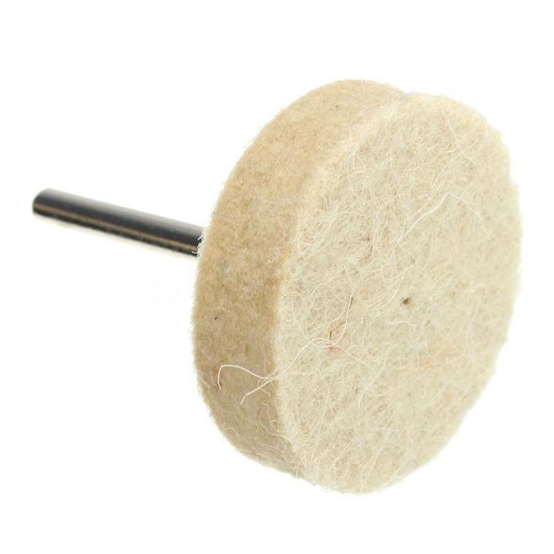 33Pcs Wool Felt Abrasive Buffing Wheel Polishing Pad Brush Grinding Sanding Head 3mm Shank for Dremel Rotary Tool Hand Drill