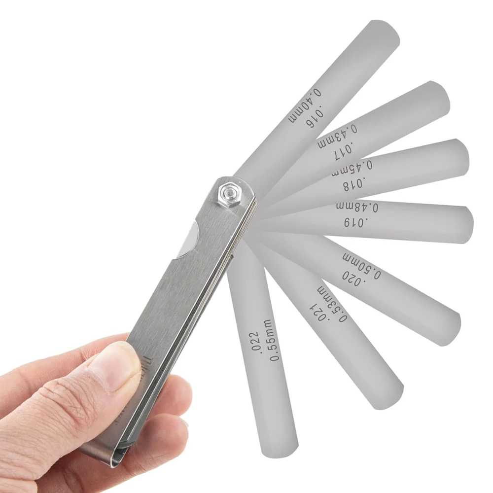 Spessimetro da 32 pezzi portatile durevole varie specifiche Spessimetro ad arco in acciaio inossidabile Gap Gauge Telemetro