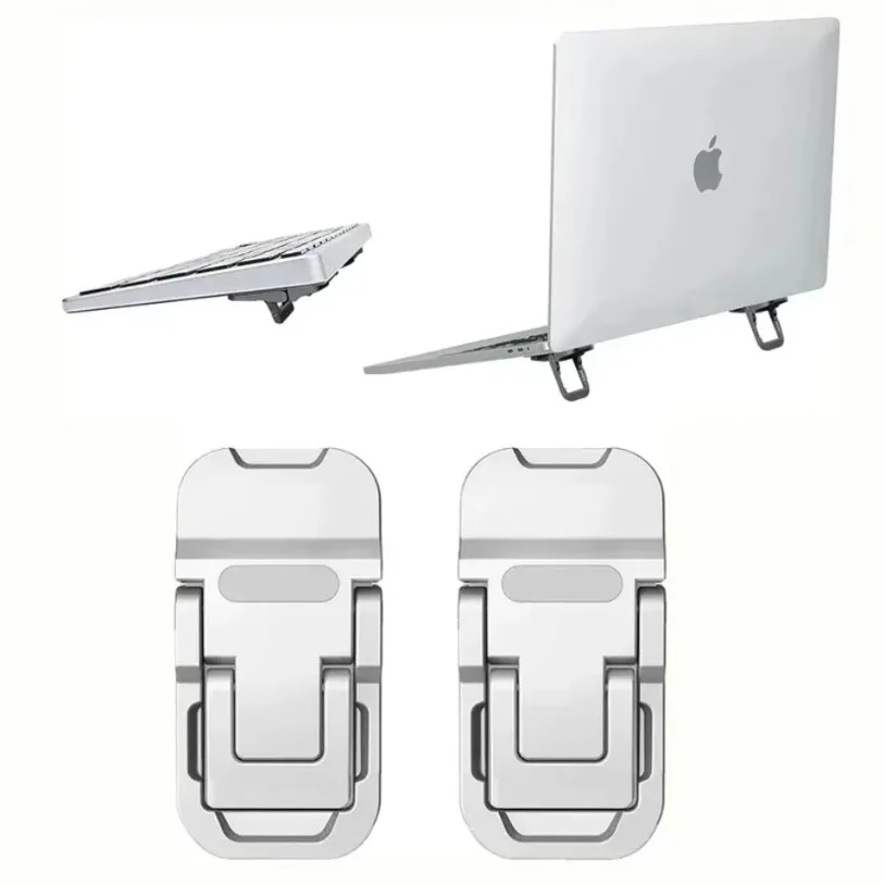 2 unids/set ángulos ajustables plegable escritorio Invisible portátil Mini portátil aleación soporte elevador para portátil portátil