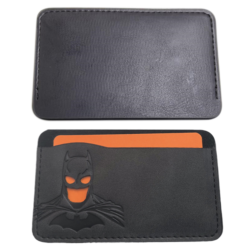1pcs Leather Bat ID Card Holder Case Wallet Personalized SuperHero Mask Card Holder Gift