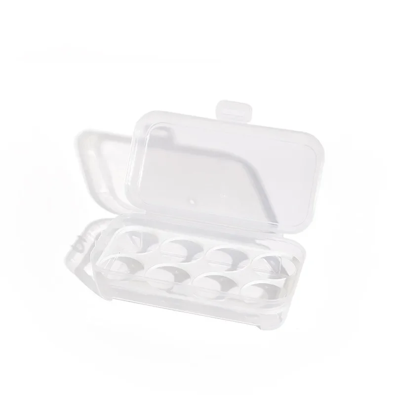 Scatola per uova portatile antiurto Contenitore per uova con griglie 3/4/8 Portauova Organizzatore da cucina trasparente per picnic da campeggio all'aperto