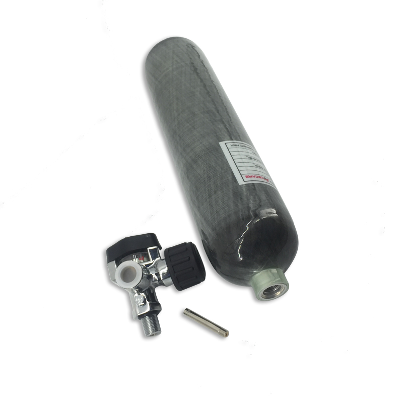 ACECARE-cilindro de fibra de carbono para buceo, tanque de aire de 4500PSI 300Bar 30MPA 2L, botella de buceo M18 * 1,5, válvula de manómetro