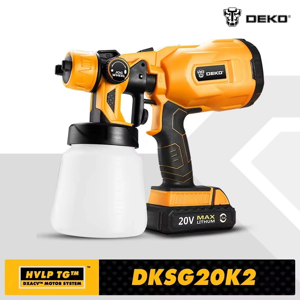 Пистолет-распылитель DEKO, домашний электрический распылитель краски высокой мощности 220 В, 3 сопла для легкого распыления и очистки, идеально подходит для начинающих