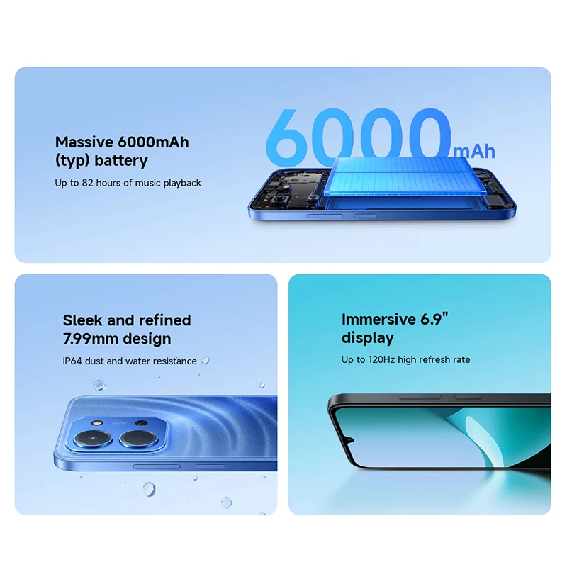 Смартфон Xiaomi Redmi 15C, глобальная версия, основная камера 50 МП, 120 Гц, 6,9 дюйма, точечный дисплей, зарядка 33 Вт, MediaTek Helio G81-Ultra