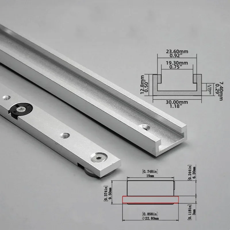 T Slot Miter Bar Slider Kit, อลูมิเนียมอัลลอยด์ T-รูป Rail Oblique Joint Slider พร้อมล้อ - Non Perforated T-รูปบาร์ท่องเที่ยว