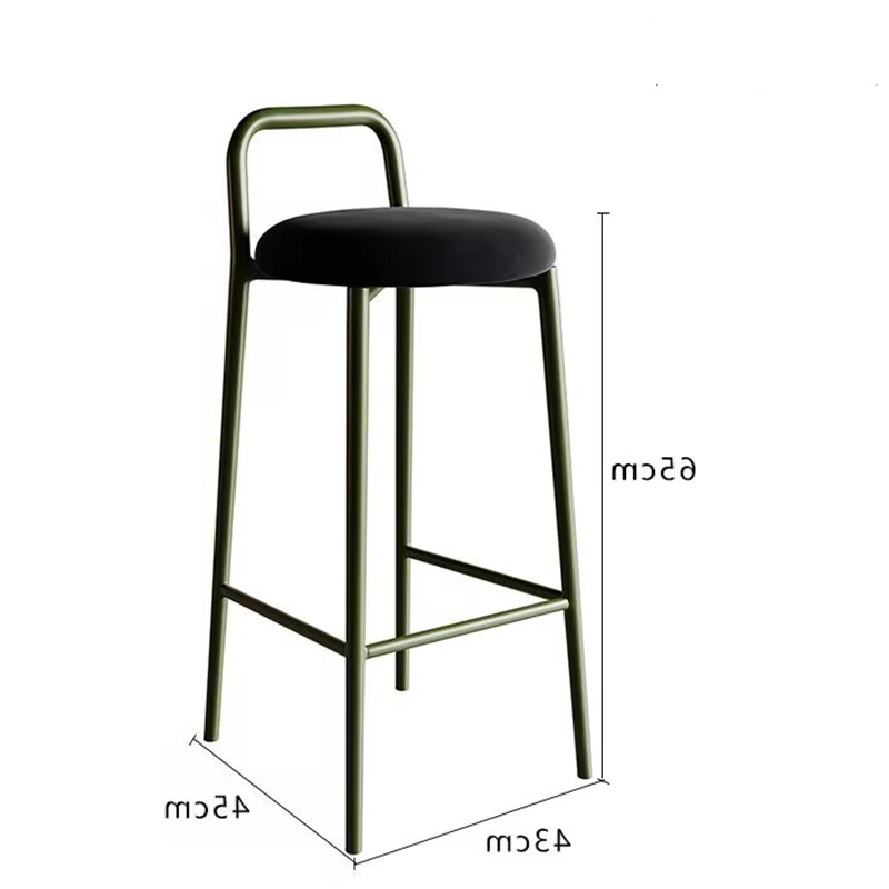 Silla alta de barra trasera, taburete simple moderno, silla ktv, cajero, escritorio frontal, se puede apilar, taburete alto con bolsa suave para el hogar