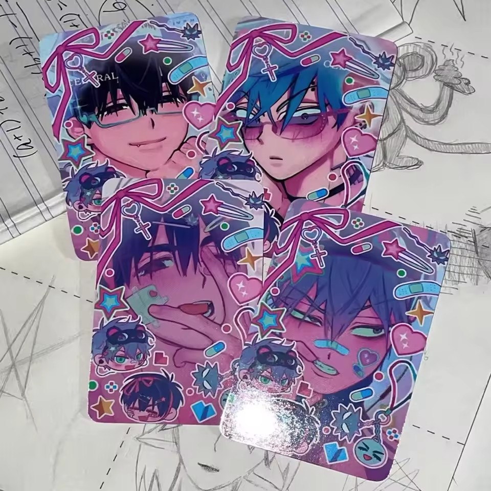 Alien Stage Anime 3 polegadas Till Ivan Cartão Pequeno Cartões de Fotos para Meninas Amigos Presente DIY Cartão Postal Marcador Anime Acessórios 4 pçs/set