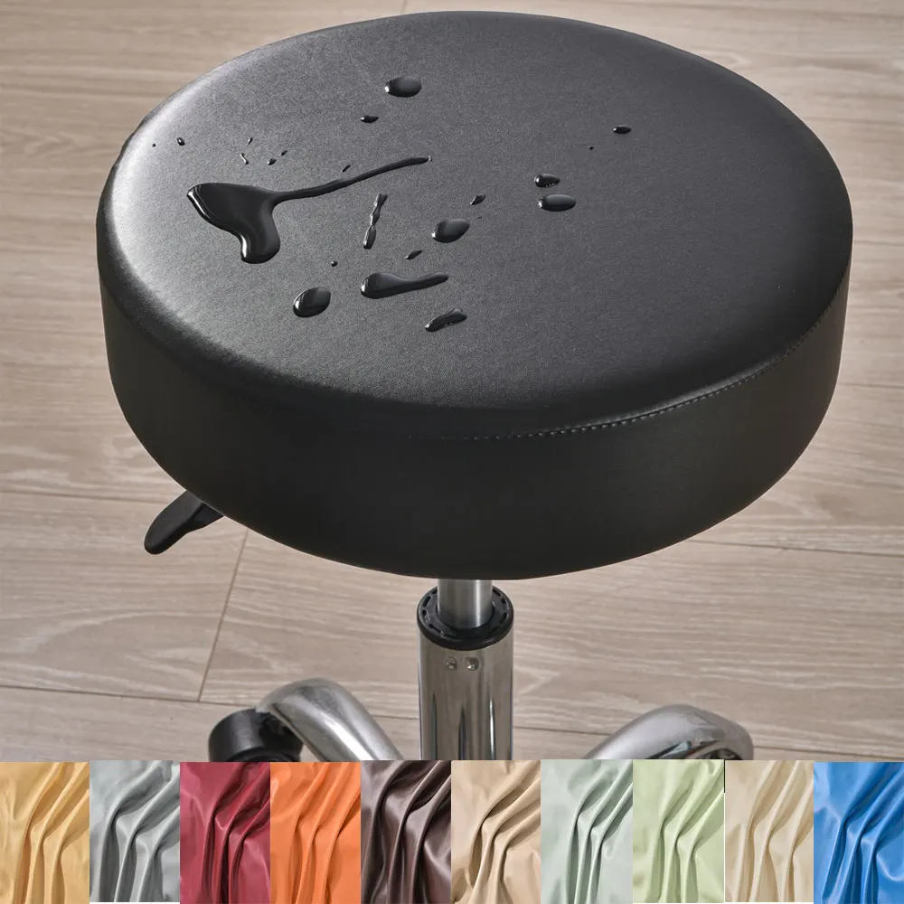 Funda redonda para herramientas, cubierta impermeable de cuero PU a prueba de polvo para asiento, taburete de Bar, funda para silla, Protector de muebles para silla de restaurante y hogar