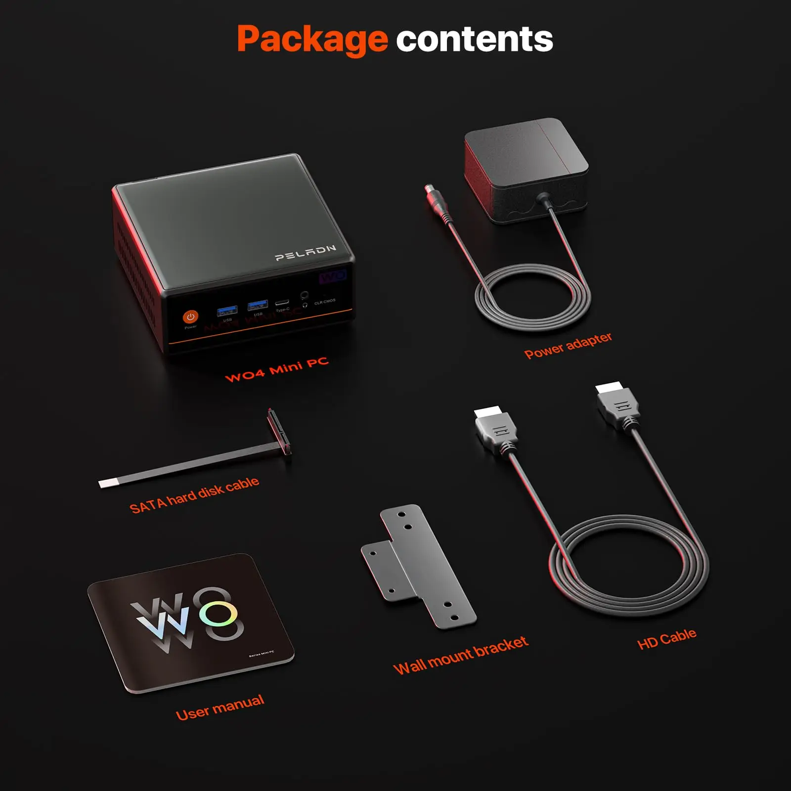 PELADN WO-4 Gaming-Mini-PC, AMD Ryzen 5 5600H (6C/12T, bis zu 4,2 GHz), 32 GB DDR4/1 TB SSD, Typ-C/DP/HD, WiFi6 4K/60 Hz Dreifach-Display